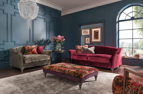 Opstelling van TETRAD in velours, kleur naar  keuze